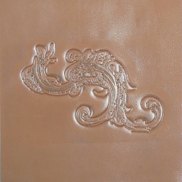 Patterned embossed leather